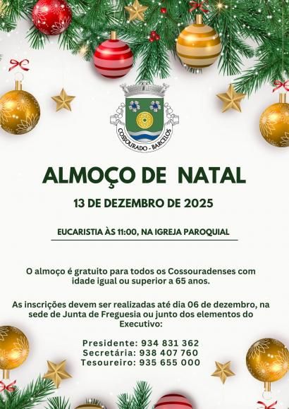 Almo&ccedil;o de Natal - 13 de dezembro 
