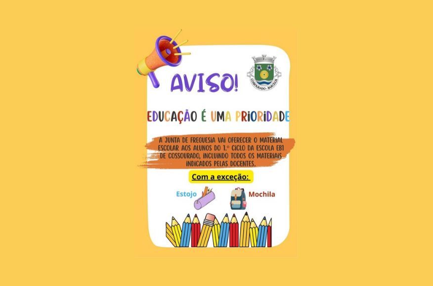 Kits Escolares aos alunos do 1.&ordm; ciclo