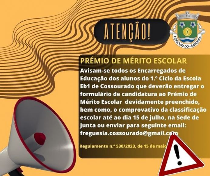 Candidatura ao pr&eacute;mio de m&eacute;rito escolar